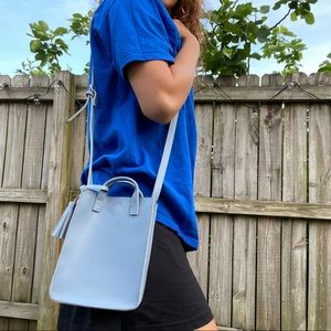 Light blue cross body bag